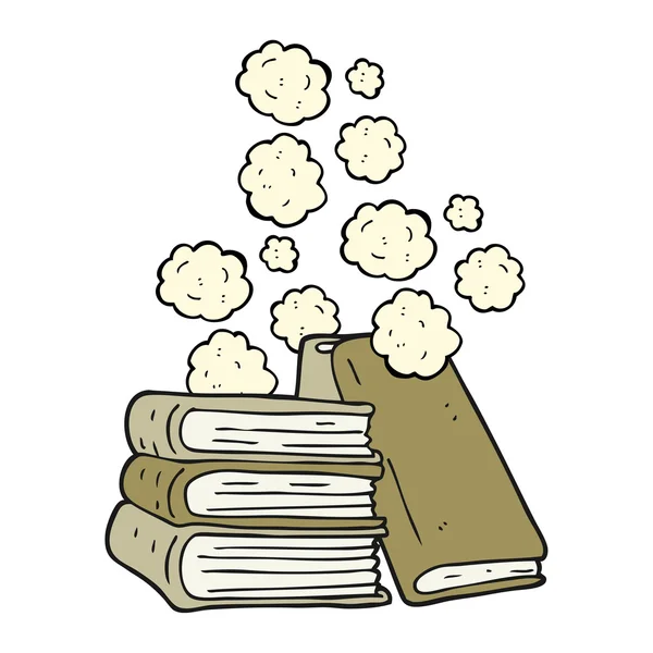 Pila de dibujos animados de libros — Vector de stock