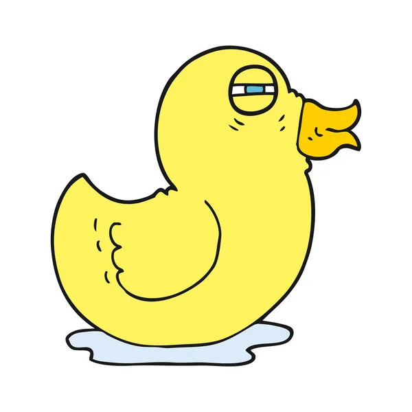 Cartoon rubber duck — Stock Vector