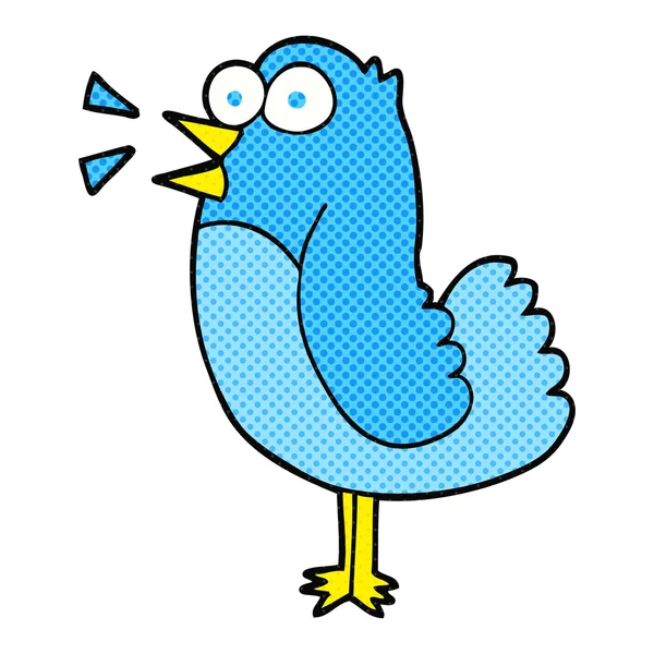 FreeHand getekende cartoon vogel — Stockvector