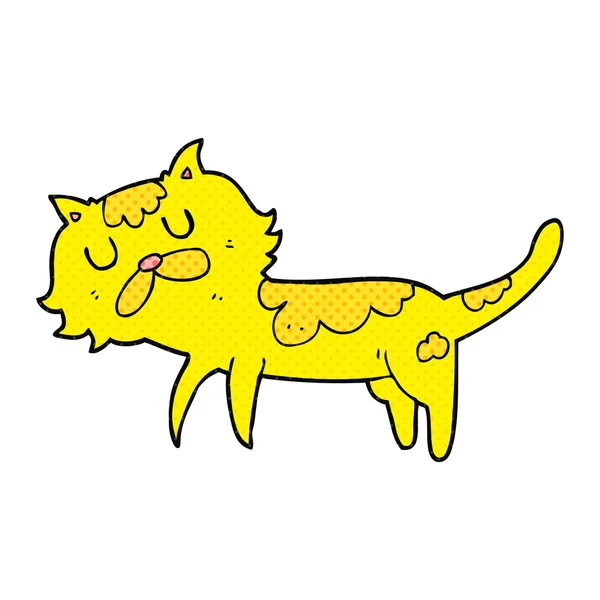 Freihändig gezeichnete Cartoon-Katze — Stockvektor
