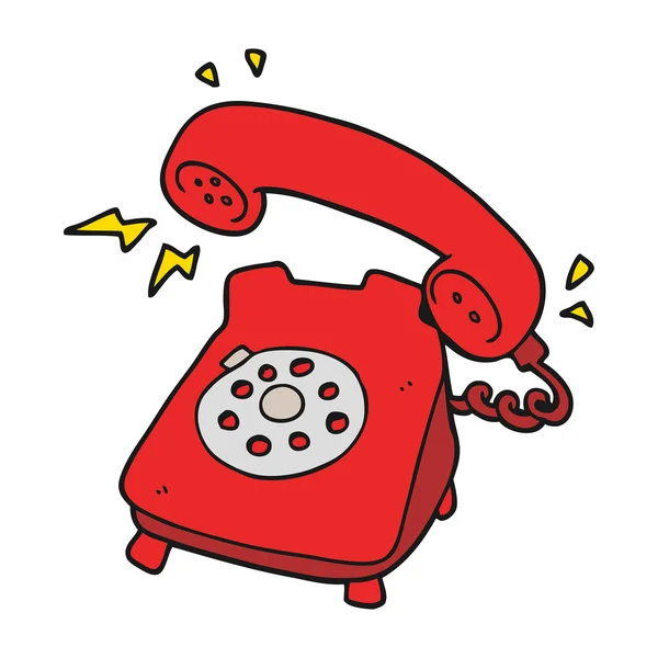 Cartoon ringing telephone — Stock Vector