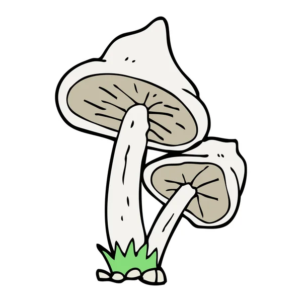 Freehand drawn cartoon mushroom — Stock Vector