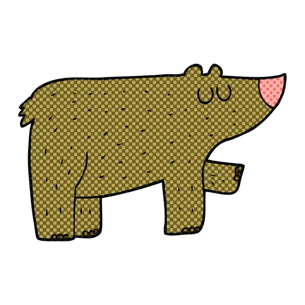 フリーハンドの描かれた漫画のクマ — ストックベクタ