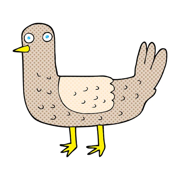 FreeHand getekende cartoon vogel — Stockvector