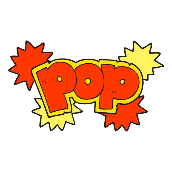 Kreslený pop exploze symbol — Stockový vektor