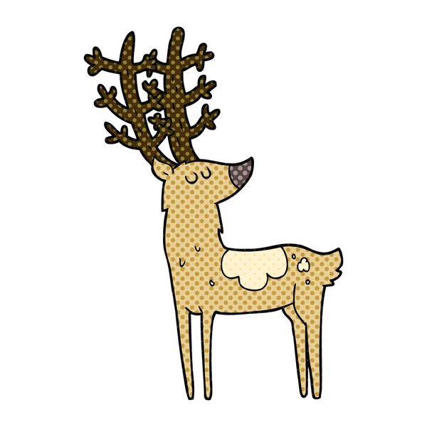 Odręczne kreskówce jelenia — Wektor stockowy
