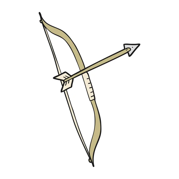 Cartoon bow and arrow — Stock Vector