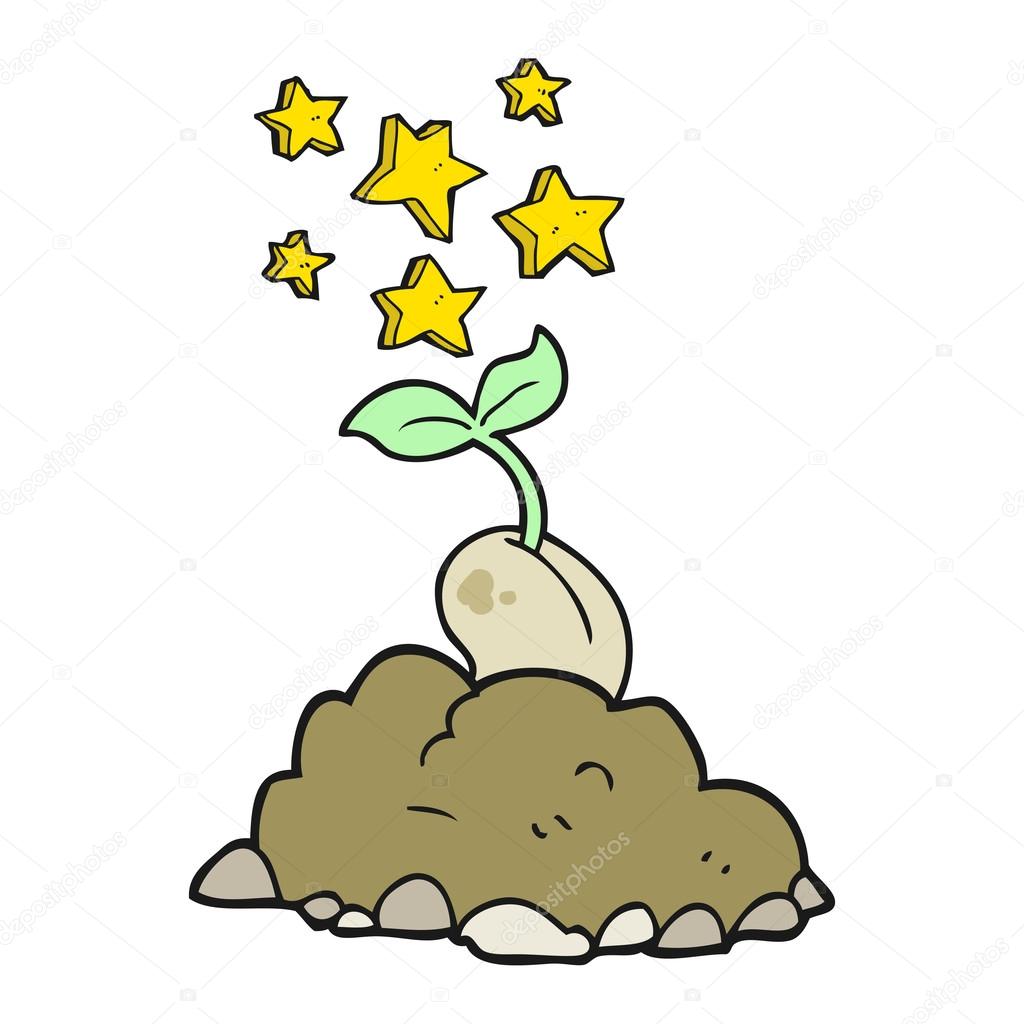 Semillas que brotan de dibujos animados Vector de stock #96469118 de  ©lineartestpilot, image size:1024x1024