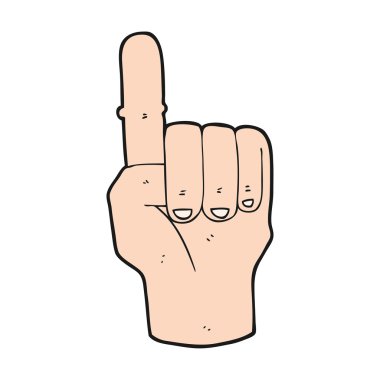 karikatür işaret parmağı