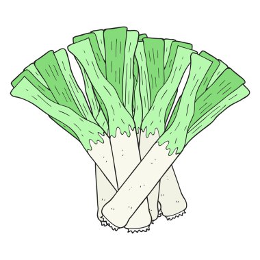 serbest çizilmiş karikatür pırasa