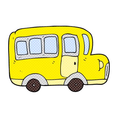 Sarı çizgi film okul otobüsü