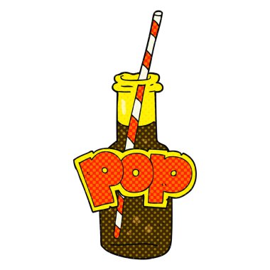 çizgi film gazlı içecek şişe