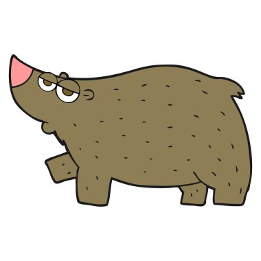 serbest çizilmiş karikatür ayı