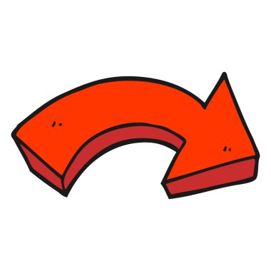 karikatür işaret eden oku