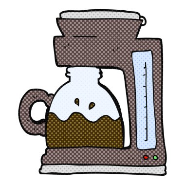 çizgi film kahve makinesi