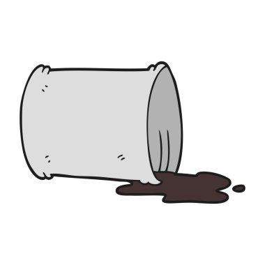 çizgi film dökülen petrol davul