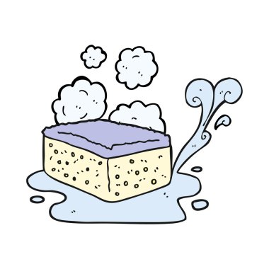 serbest el çekilmiş çizgi film sünger