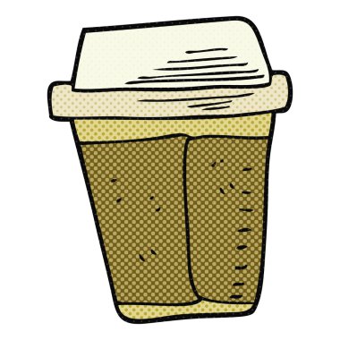 serbest çizilmiş karikatür kahve