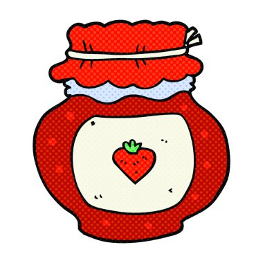 karikatür reçel kavanoz