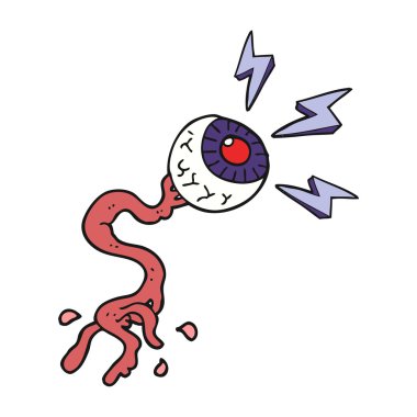 çizgi film brüt elektrik Cadılar Bayramı göz küresi