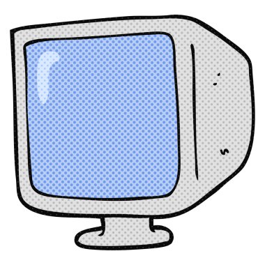çizgi film eski bilgisayar monitör