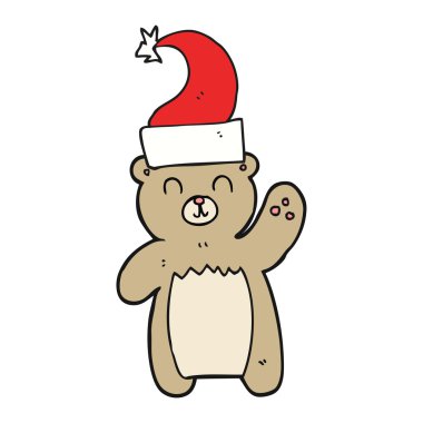 Teddy bear sallayarak cartoon