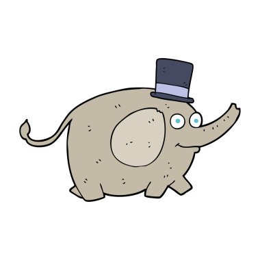 Serbest çizim karikatür fili