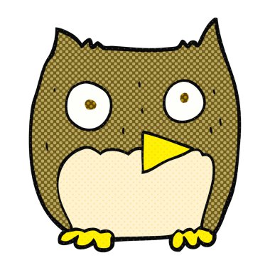 serbest çizilmiş karikatür baykuş