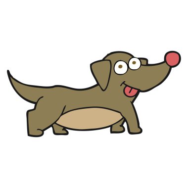 çizgi film mutlu küçük köpek