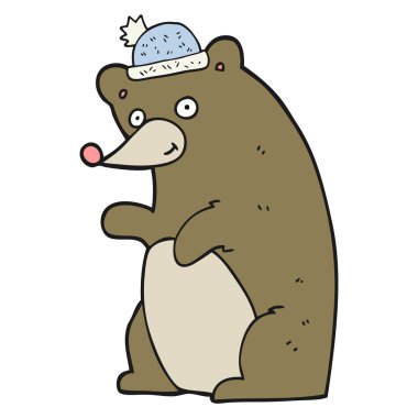 serbest çizilmiş karikatür ayı