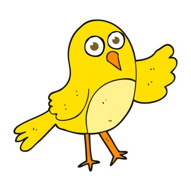 serbest çizilmiş karikatür kuş