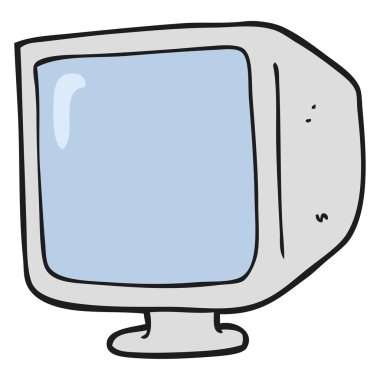 çizgi film eski bilgisayar monitör