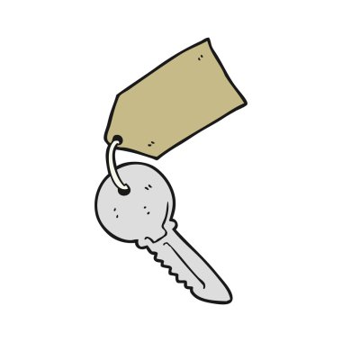 çizgi film anahtar etiketi ile