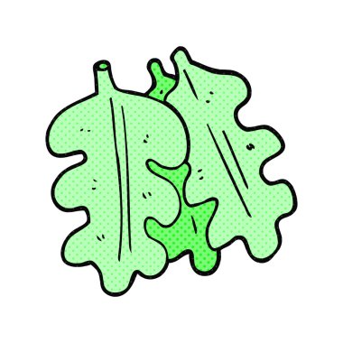 karikatür meşe yaprakları