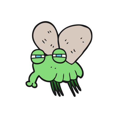 Serbest çizim çizgi film sineği