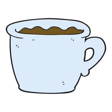 çizgi film eski kahve fincanı