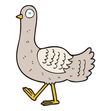 serbest çizilmiş karikatür güvercin