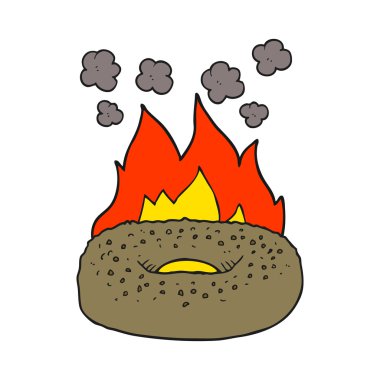 serbest çizilmiş karikatür simit