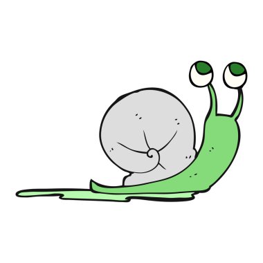 serbest çizilmiş karikatür salyangoz