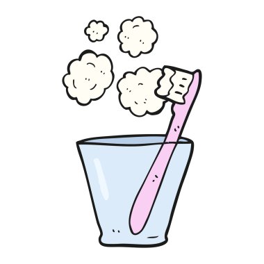 çizgi film diş fırçası cam