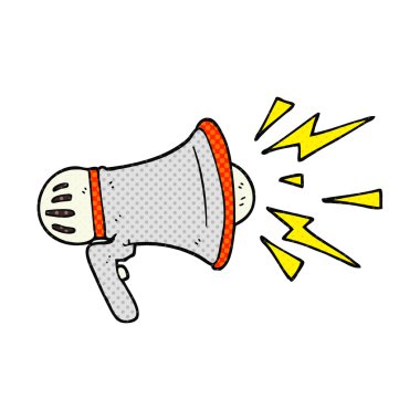 Serbest çizim çizgi film hoparlörü