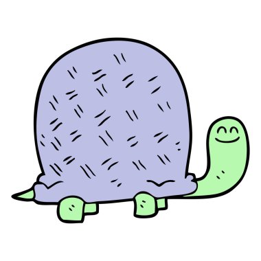 Serbest çizim karikatür kaplumbağa.