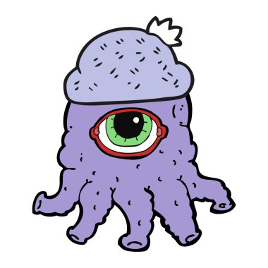 çizgi film uzaylı giyen şapka