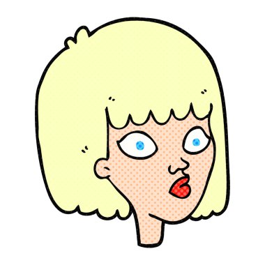 çizgi film kadın yüzü