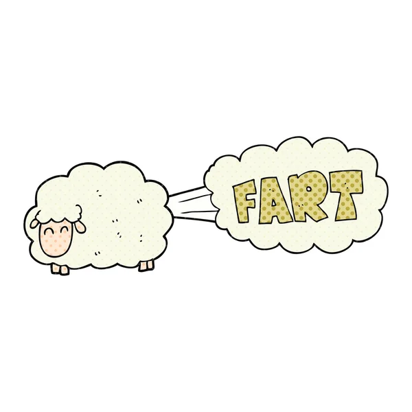 Dessin animé pétant moutons — Image vectorielle