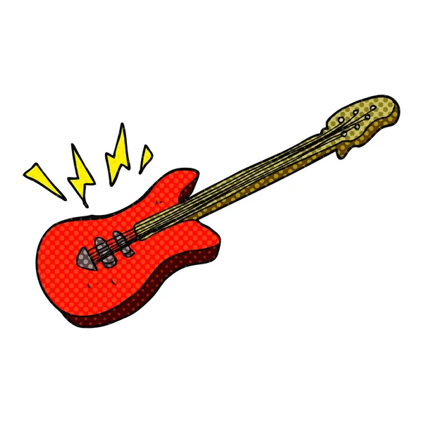 Cartoon electric guitar — Stock Vector