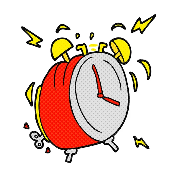 Cartoon ringing alarm clock — Stock Vector