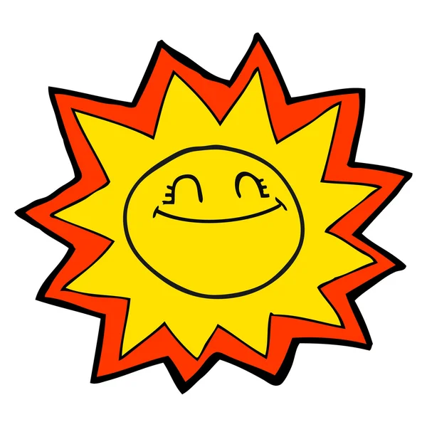 Felice cartone animato Sole — Vettoriale Stock