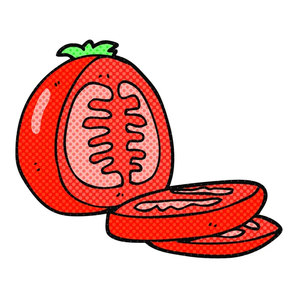 Cartoon geschnittene Tomate — Stockvektor