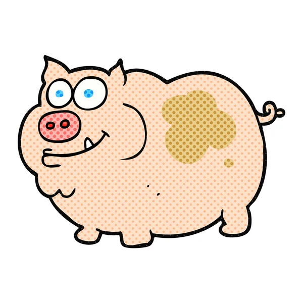 Freehand drawn cartoon pig — Stock Vector